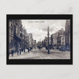Postale Ancienne carte postale, Cardiff, rue St Mary