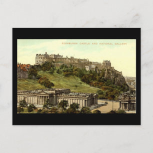 Postale Ancienne carte postale, Château d'Édimbourg et Gal