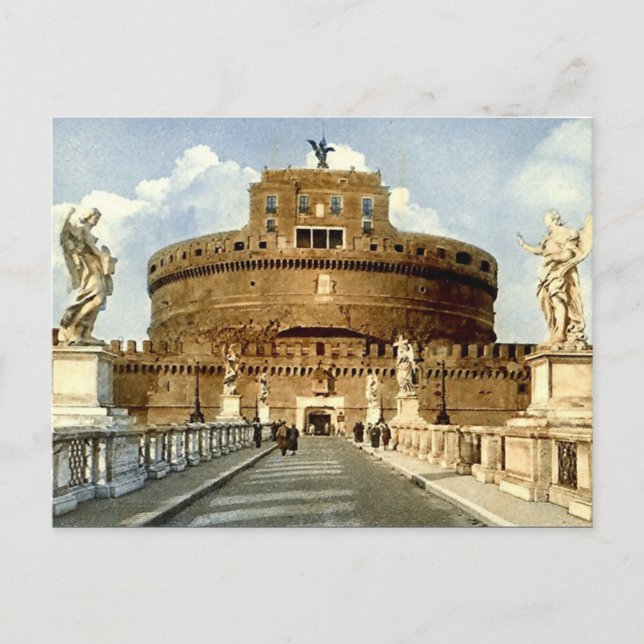 Postale Ancienne carte postale, Rome, Castel Sant'Angelo (Devant)
