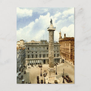 Postale Ancienne carte postale, Rome, Piazza Colonna