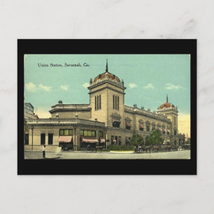 Postale Ancienne carte postale, Union Station, Savannah, G
