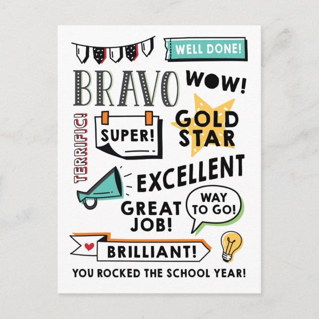 Postale Apprentissage à distance Fin de l'année Carte post (Devant)