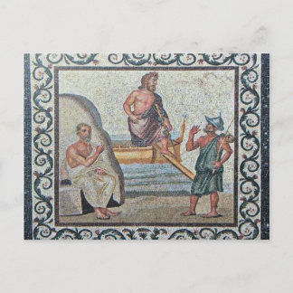 Postale Arrivée de Asklepios Mosaic Kos Island Carte posta