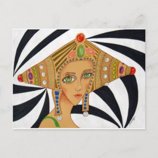 Postale Asiatique original/art déco dessinant sur la carte
