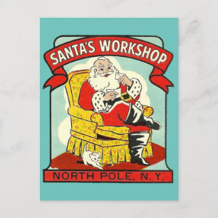 Postale Atelier de père Noël, Pôle Nord N.Y. - Carte posta