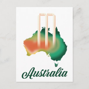Postale Australie Carte du cricket.