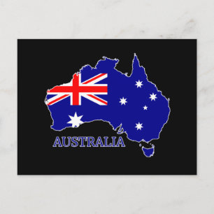 Postale Australie Drapeau Australien Carte Voyage