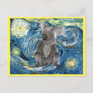 Postale Australie Koala dans Starry Night Spock carte post