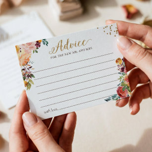 Postale Automne Bourgogne Floral Gold Mots de la carte con