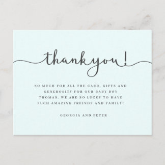 Postale Baby carte de remerciements, anniversaire merci Ca