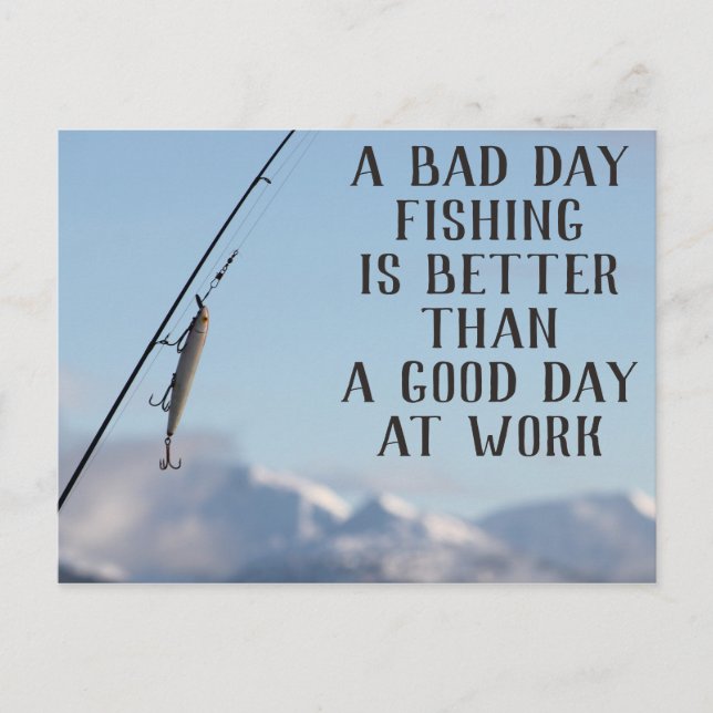 Postale Bad Day Fishing Mieux que Good Day Work Carte post (Devant)