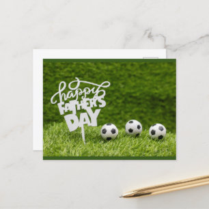Postale Ballon de soccer et carte Bonne fête des Pères pou
