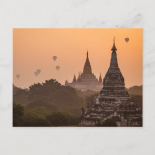Postale Ballons à air chaud sur Bagan dans la carte postal