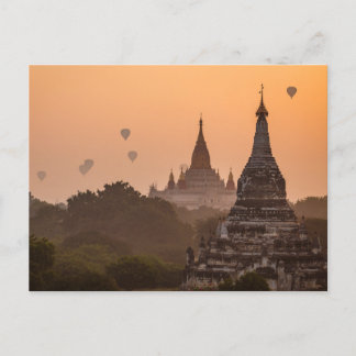 Postale Ballons à air chaud sur Bagan dans la carte postal