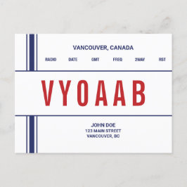 Postale Bande Stylisée Rétro Carte QSL