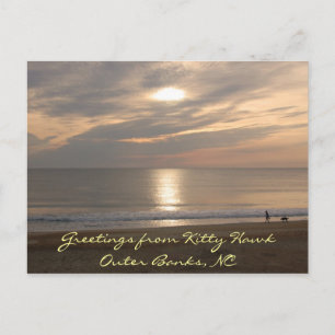 Postale Banques extérieures Kitty Hawk Sunset Beach Carte 
