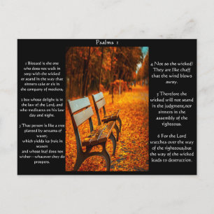 Postale Banquettes de parc avec psaumes chapitre 1 Carte p