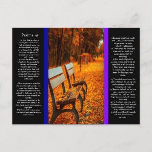 Postale Banquettes de parc avec psaumes chapitre 91 Carte 