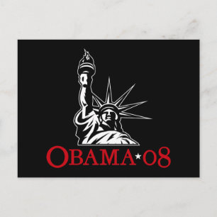Postale Barack Obama 2008 Statue de la Liberté Carte posta