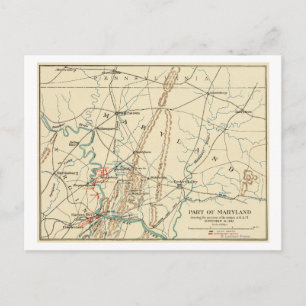 Postale Bataille d'Antietam - Guerre civile Carte panorami