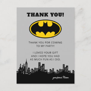 Postale Batman Gotham City   Carte de remerciement d'anniv