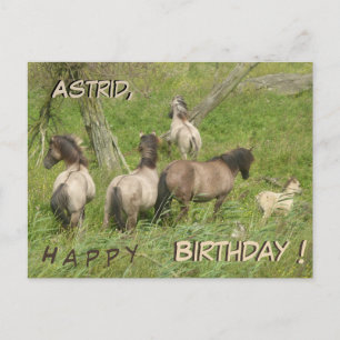 Postale Beaux chevaux sauvages carte d'anniversaire person