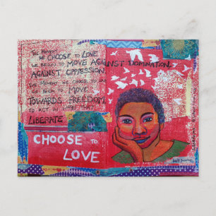 Postale bell hooks inspiration Choisir d'aimer carte posta