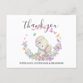 Postale Beurre rose pâle Carte de remerciements