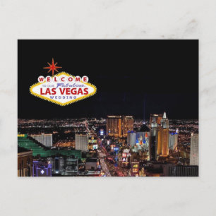 Postale Bienvenue À Notre Fabulous Las Vegas Mariage Carte