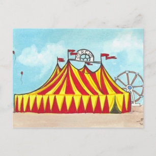 Postale Big Top Circus Tente + Ferry wheel art carte posta