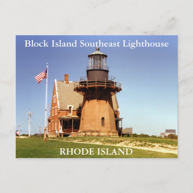 Postale Block Island Southeast Lighthouse, RI Carte postal (Devant)