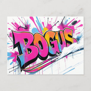 Postale Bogus Basin Station de ski Idaho graffiti Carte po