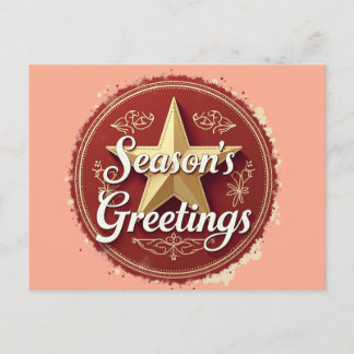 Postale Bonnes Fêtes Élégante carte de Noël