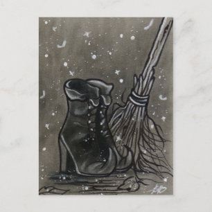 Postale Bottes à chier bottes à sorcières Halloween Carte 