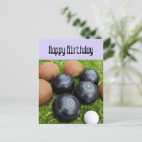 Boules de pelouse de lavande, carte d'anniversaire
