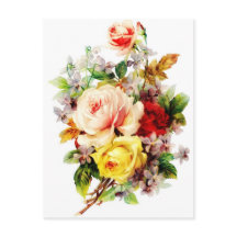 Bouquet de fleurs anciennes pour vous Carte postal