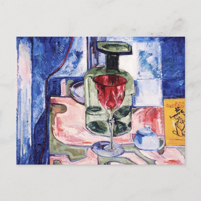 Postale Bouteille verte Still Life par Hans Hofmann Carte  (Devant)