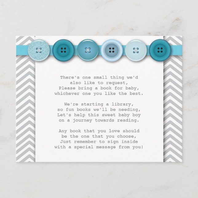 Postale Bouton bleu - Carte Insertion (Devant)