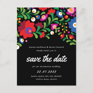 Postale Broderie mexicaine Enregistrer la date Carte posta