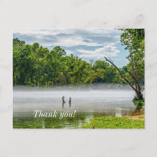 Postale Brouillard d'été du lac Taneycomo Carte de remerci (Devant)