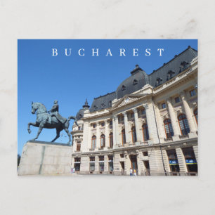 Postale Bucharest Central University Library vue carte pos