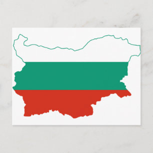 Postale Bulgarie Carte drapeau BG