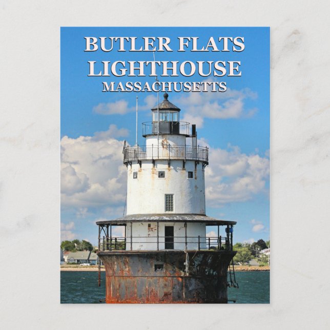 Postale Butler Flats Lighthouse, Massachusetts Carte Posta (Devant)