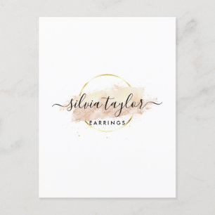 Postale Calligraphie art Écouter carte d'affichage