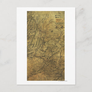 Postale Campagne Atlanta - Guerre civile Carte panoramique