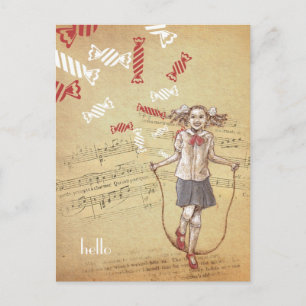 Postale Candy Candy Illustration Vintage Bonjour Carte pos