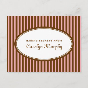 Postale Candy rose chocolat brun carte de recette personna