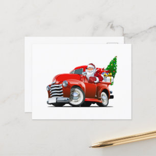 Postale Caricature saluant carte de Noël