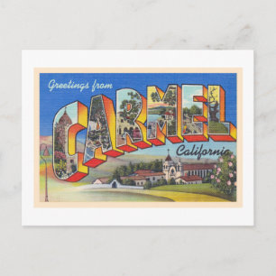 Postale Carmel California CA Vintage Grande Lettre Carte p