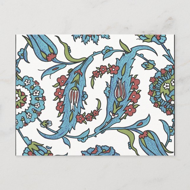 Postale Carrelage en céramique florale islamique #1 Carte  (Devant)